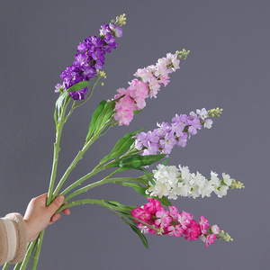 Fleur artificielle en soie réaliste Matthiola (Gillyflower) pour mariage, décoration florale intérieure, Larkspur <span class=keywords><strong>Delphinium</strong></span> - Product Image 2