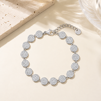 Bracelet en acier inoxydable poli avec maillons en forme de cœur, micro-pavé de zircon cubique, chaîne de rallonge ajustable, accessoire pour tenue de mariage