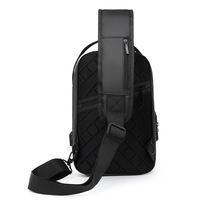 Sac à bandoulière EVA étanche pour hommes avec port de charge USB Sac à bandoulière à bandoulière antivol à la mode