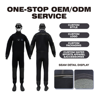 Trajes Secos de Neopreno OEM/ODM con Cremallera Trasera, Ropa Deportiva Transpirable e Impermeable para Adultos, Tela con Correas Internas y Refuerzo en las Rodillas
