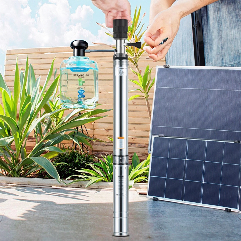 Hot Sale 96V 750W DC High Pressure Submersible Solar Water Pump 1HP Stainless Steel Screw Pump for Wastewater Copper Motor