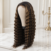 Perruque Lace Front P4 27 Highlight Deep Wave en Cheveux Humains Pré-Pluckée avec Dentelle HD 13x4 13x6 4x4 5x5 6x6 2x6 pour Femmes