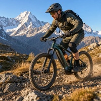 Vélo de montagne électrique tout-terrain EM8 en fibre de carbone, 48V 500W, moteur central Bafang, 20 vitesses, 140Nm, batterie au lithium, étanche