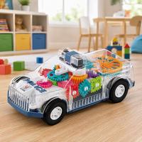 Jouet de voiture de police transparent à succès avec rotation à 360°, son et lumière, éducatif STEM, meilleur cadeau pour enfants