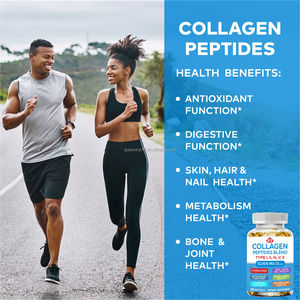 Colágeno Hidrolizado Multiplicado, Péptidos, Glucosamina y Probióticos para el Soporte de Huesos y Articulaciones, Beneficios para la Belleza, Cápsulas Blandas para Adultos - Product Image 2