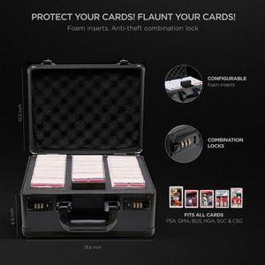 Étui de rangement pour cartes en aluminium de qualité supérieure avec intérieur en mousse pour cartes gradées compatible avec GMA BGS SGC CSG - Product Image 2