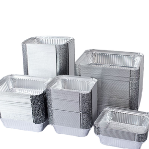 R26071h Dùng Một Lần 2220Ml Cấp Thực Phẩm Nhôm Lá Trưa Hộp Giấy Nắp Nhiệt Độ Cao Chịu Mài Mòn PS Thân Thiện Với Môi BBQ <span class=keywords><strong>Container</strong></span> - Product Image 1