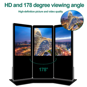 Écran d'affichage numérique LCD portable de 55 pouces, sur pied, pour intérieur, publicité mobile, écran publicitaire intelligent, animation, écran tactile - Product Image 4