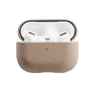 Étui de protection antichoc en cuir véritable de qualité supérieure avec texture litchi pour <span class=keywords><strong>Airpods</strong></span> Pro 3 et <span class=keywords><strong>Airpods</strong></span> 4 - Product Image 2