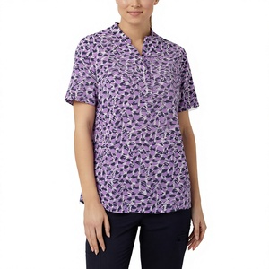 Fashion Summer <b>Beauty</b> Salon Scrub Uniform <b>Tunic</b> 100% Cotton Woven Floral Printed Comfortable Garments <b>for</b> Women - Product Image 4
