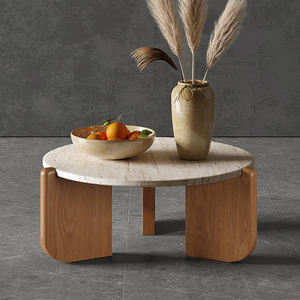A buon mercato all'ingrosso piccolo tavolino da caffè stile minimalista nordico in legno rotondo tavolino moderno lussuoso salotto tavolino da caffè - Product Image 4