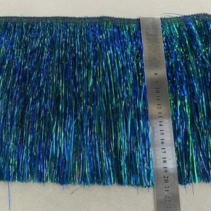 Zsy 20Cm 8 Inch Sáng Bóng Kim Loại Sân Khấu Ren Vải Ăn Mặc Màu Sắc Tươi Sáng Tua Rìa Cắt Tỉa Cho Nhà Dệt Trang Trí Sử Dụng - Product Image 2