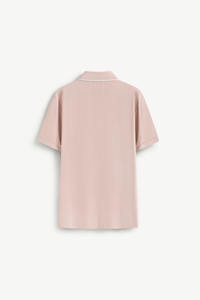 เสื้อเชิ้ตผู้ชายสวมใส่สบาย ทรงเข้ารูป สไตล์ลำลอง ผ้าฝ้ายถัก ระบายอากาศได้ดี แขนสั้น ลายพิมพ์ คอเสื้อตัดสี - Product Image 2