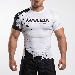 <span class=keywords><strong>Rash</strong></span> Guard Personalizzata per Jiu Jitsu Estiva UPF50+ per Ragazzi e Adulti a Maniche Corte per BJJ No-Gi Abbigliamento per Arti Marziali in Dropshipping - Product Image 2