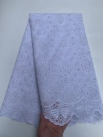 Nouvelle Arrivée Tissu en Dentelle Suisse de Haute Qualité 100% Coton Tissu en Dentelle Africaine Broderie Tissu en Voile Suisse TY6063