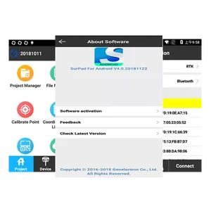 Esurvey surpad 4.2 Android ซอฟต์แวร์สำรวจการรวบรวมข้อมูลที่มีประสิทธิภาพโปรแกรมแอป GNSS RTK