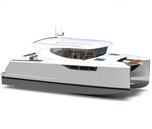 10,4 m 34ft Aluminium geschweißte luxus katamaran yacht verschiebung rumpf boot angeln
