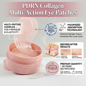 Patchs Hydrogel Cristallins Rose au Collagène et ADN de Sodium <span class=keywords><strong>pour</strong></span> le Contour des Yeux, Hydratants et Moelleux, à la Niacinamide, Contre <span class=keywords><strong>les</strong></span> <span class=keywords><strong>Cernes</strong></span> - Product Image 3