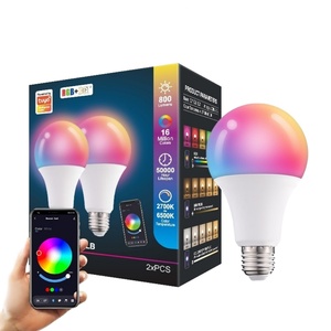 Ampoule LED intelligente Fxpot de haute qualité, prix d'usine, RGB, à intensité variable, couleur E26/E27/B22 pour AC110V 9W, certifiée Alexa CE - Product Image 6