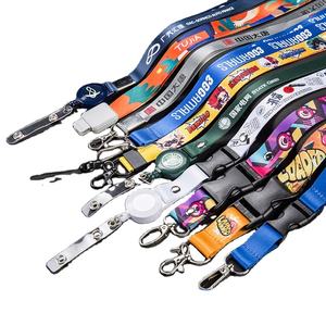 सिल्क स्क्रीन प्रिंटिंग ऑफसेट के साथ व्यक्तिगत पॉलिएस्टर कुंजी लानीर्ड कार्ड धारक - Product Image 3