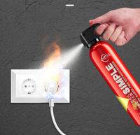 Petit Portable 24 pièces par carton extincteurs 0.5kg 0.6kg en aluminium peut avec matériau d'agent mousse pour une utilisation en voiture