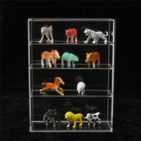 Boîte acrylique Boîte de présentation transparente pour jouets Étagères de présentation à collectionner en plexiglas à 4 couches Boîtes de poupées transparentes en gros