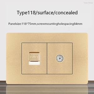 Interrupteur mural moderne, prise murale, prise TV et prise informatique pour maison, bureau, hôtel - Product Image 4