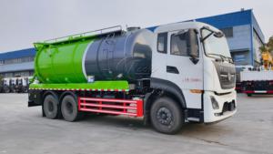 Camion aspirateur Dongfeng KL 22-25m3, 10 pneus, moteur Cummins, boîte de vitesses rapide, jet haute pression et camion d'aspiration de boues robuste - Product Image 2