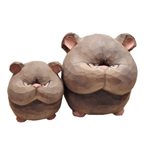 Wooden <b>Mouse</b> Figurine Set 2Pcs Small 3.5X3.5 Cm Large 5X5 Cm Linden Wood Craft Desktop Decoration Living Room <b>Ornament</b> - Product Image 5