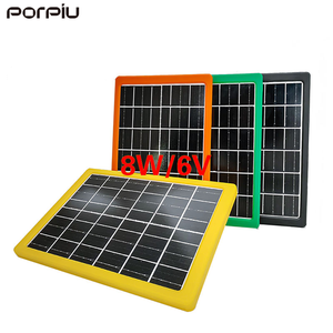 PORPIU Mini 8W Panneau <span class=keywords><strong>Solaire</strong></span> Haute Qualité USB Charge Mobile Charge pour Android & <span class=keywords><strong>iPhone</strong></span> 6V Régulateur avec Technologie MPPT - Product Image 1