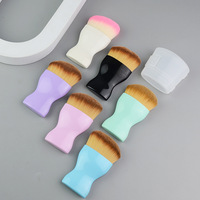Nouvelle conception, pinceau de maquillage professionnel pour le visage, pinceau plat miniature de haute qualité, coloré, dense, pour fond de teint liquide personnalisé