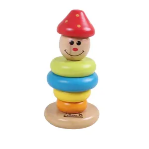 Arcobaleno impilabile anello torre impilabile tazza pieghevole Stapelring Blocks legno giocattolo per bambini giocattoli per bambini giocattoli per neonati