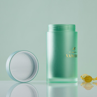 Pot en plastique personnalisé 120 ml, récipient en acrylique à double paroi mat, pot en plastique givré pour pilules de soins de santé de qualité supérieure, pot de rangement en plastique