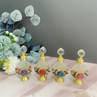 Bouteille de parfum en métal brevetée pivoine Double pie 10ml, huile essentielle rechargeable fantaisie Attar bouteilles rechargeables cadeau décor 10215S