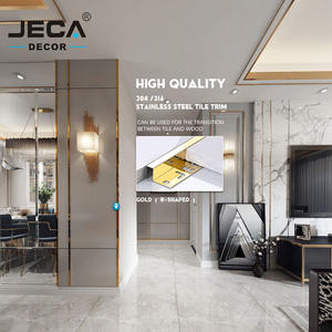 Foshan Factory JECA bordo <span class=keywords><strong>in</strong></span> <span class=keywords><strong>acciaio</strong></span> inossidabile Trim varie <span class=keywords><strong>dimensioni</strong></span> Logo OEM profili <span class=keywords><strong>in</strong></span> piastrelle di ceramica per la decorazione di bordi di pavimenti e pareti - Product Image 6