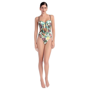 Costume da bagno intero taglie forti con controllo pancia, monokini sexy e coprente per la spiaggia SQ67726 Taglie 44 46 48 50 - Product Image 2