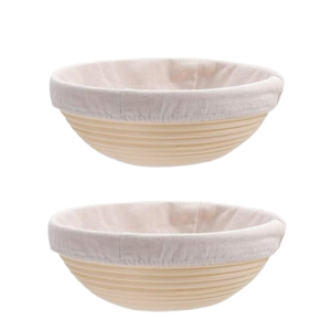Durable Eco-Friendly Linen Liner Natural Rattan Handmade Fermentation <b>Baking</b> Bowl Bread Proofing Dough Basket <b>Kit</b> - Product Image 1