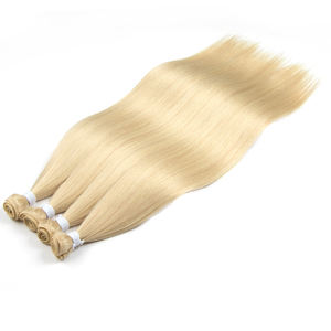 Estensione sintetica ad alta densità di seta di colore 613 capelli di trama ad alta fibra capelli biondo Bundle Extension capelli sintetici - Product Image 2