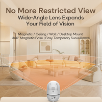 Caméra de surveillance intérieure sans fil WIFI CMOS 1080P CWISION, caméra IP domestique avec vision nocturne et audio bidirectionnel