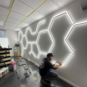 Lampu Dinding LED segi enam kecerahan tinggi, lampu dinding LED segi enam untuk bengkel, detail mobil - Product Image 1