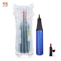 Emballage de bouteille de vin résistant aux chocs avec colonne d'air pour la protection en expédition, vente en gros directe d'usine