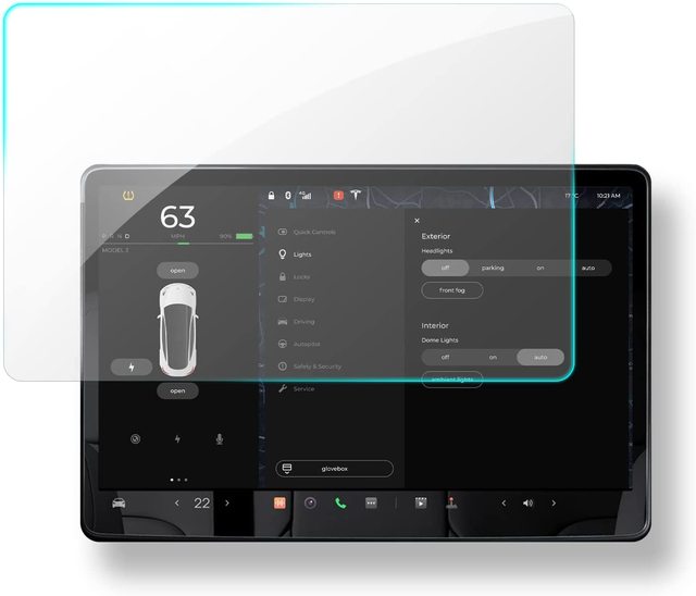 Car Infotainment Display Center Touchscreen Protective Film Car Navigation Tempered Glass Screen Protector for Tesla Model 3 Y