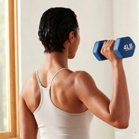 Haltères hexagonaux anti-roulement en fonte pour femmes, pour la maison, la gym, l'exercice aérobie, le renforcement musculaire, avec logo personnalisé imprimé, paires d'haltères en néoprène