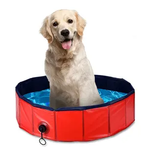 Piscina plegable de PVC para mascotas, Popular, personalizada, para baño de verano