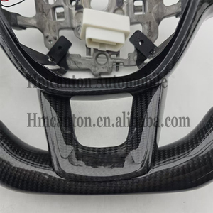 Volant de voiture en cuir perforé avec poignée en fibre de carbone et LED de haute qualité pour Honda Civic 11e génération - Product Image 5