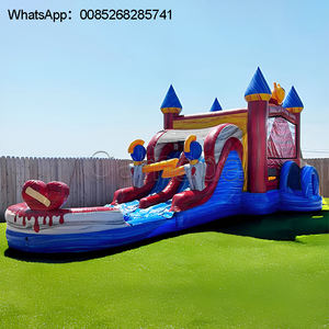 Videurs commerciaux maison de rebond gonflable château sautant piscine videur combinée avec toboggan château gonflable gonflable - Product Image 5