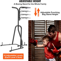 Support de sac de frappe de boxe en acier, support de sac de frappe autoportant jusqu'à 132 livres pour la remise en forme à domicile, stable