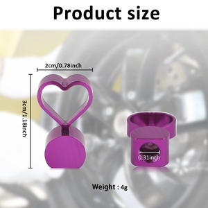 Effie thỏ mô hình 007 Phong cách hợp kim nhôm anodized hình trái tim năm sao lốp van <span class=keywords><strong>cap</strong></span> độc đáo Kỳ Quặc chống bụi phụ kiện - Product Image 3