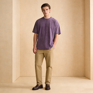 Camiseta de Hombre de Algodón 230 GSM, Estilo Moderno, Cuello Redondo, Diseño Oversize, Estampado Digital, Tejido de Punto, Lavado Ácido - Product Image 2