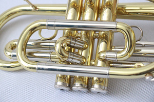 Venta al por mayor profesional BB tono latón cuerpo oro laca cuproníquel diapositiva <span class=keywords><strong>corneta</strong></span> OEM <span class=keywords><strong>instrumento</strong></span> de música otro cuerno <span class=keywords><strong>precio</strong></span> barato - Product Image 5